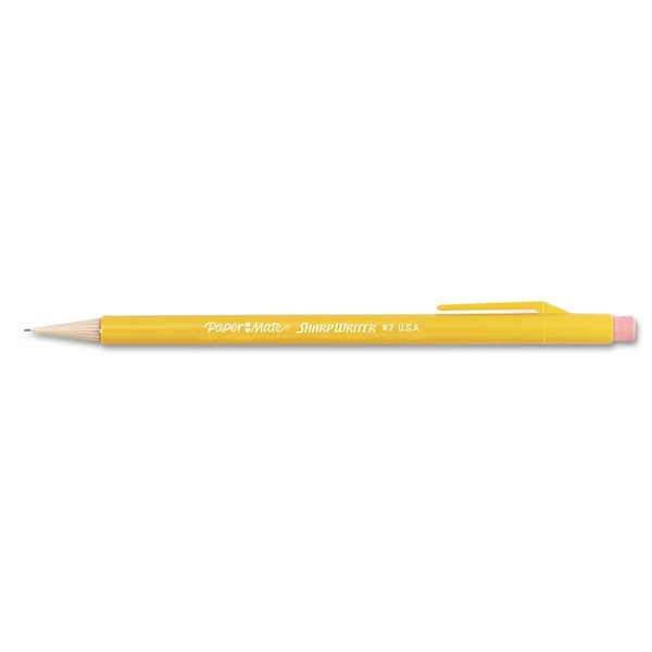 Sharpwriter Mechanical Pencil, 0.7 mm, HB (No 2.5), Yellow Barrel, PK36